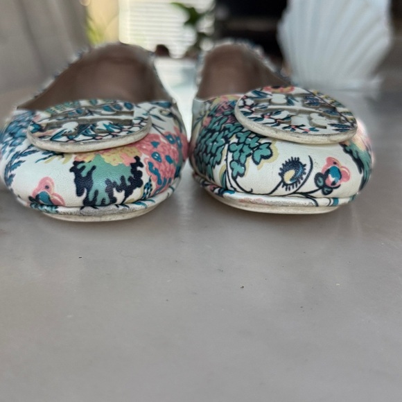 Tory Burch Minnie Gabriella Floral Ballet Leather Flats Shoes 6.5 US Travel Flat - Picture 7 of 15